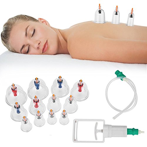 Yotown Juego de catación, 12pcs U Shape Cups Chinese Vacuum Cupping Set masaje acupuntura