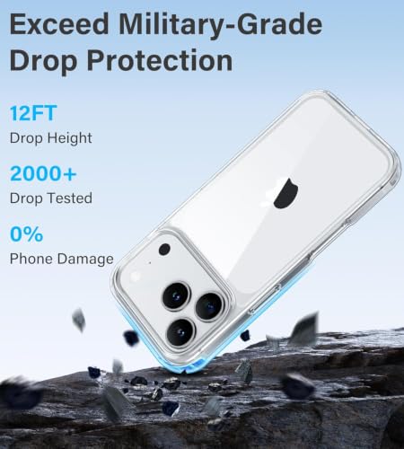 Image of ClearPC Clear Hard PC Case for Apple iPhone 17 Pro Max, Anti-Yellow Transparent Back Cover, Anti-Scratch, Raised Camera Protection Shockproof Wireless Charging Compatible NonYellowing (Clear)