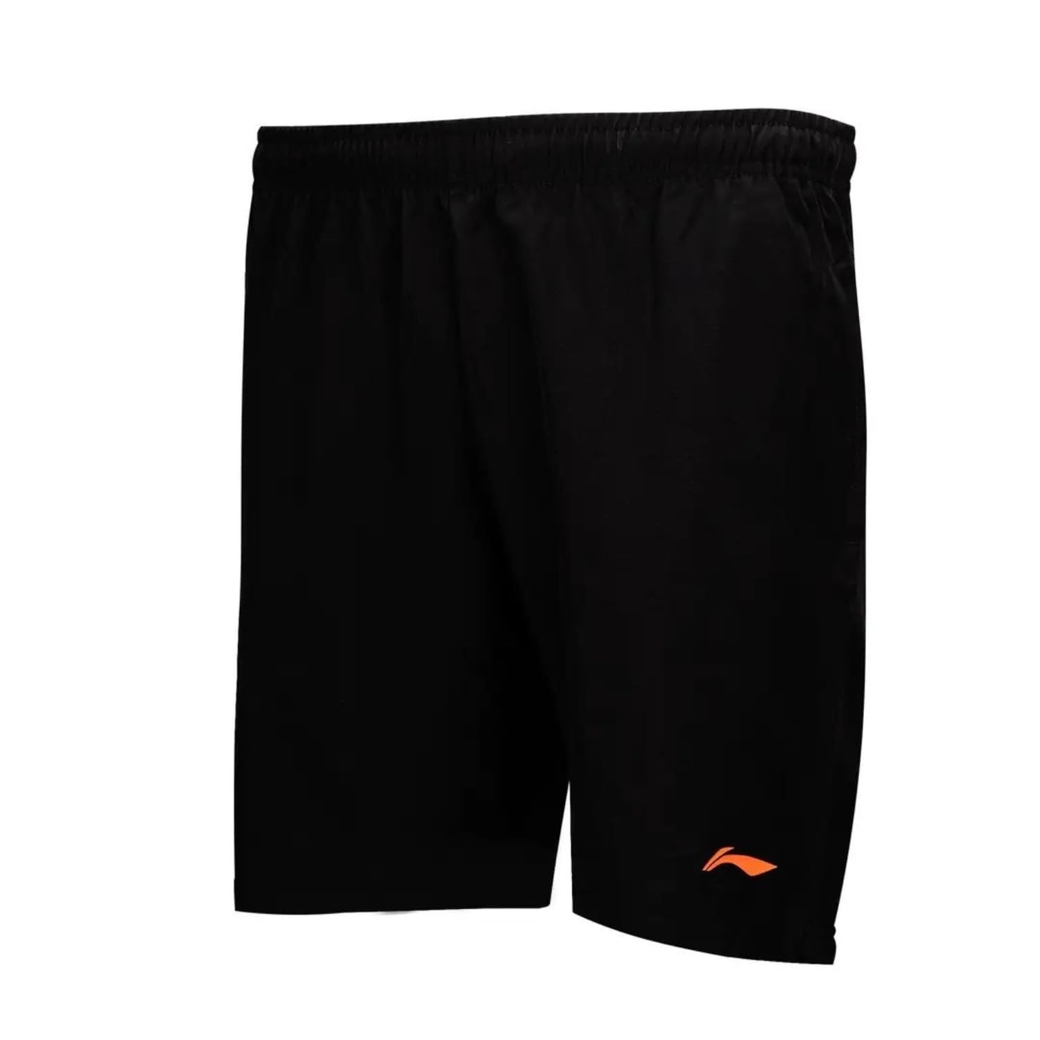 li-ning AKSU913-1 Men's Badminton Shorts | Lightweight Quick Dry Sports Shorts | Moisture Wicking Polyester | Elastic Waistband | Training & Tournament Wear Black/Orange-picture-10