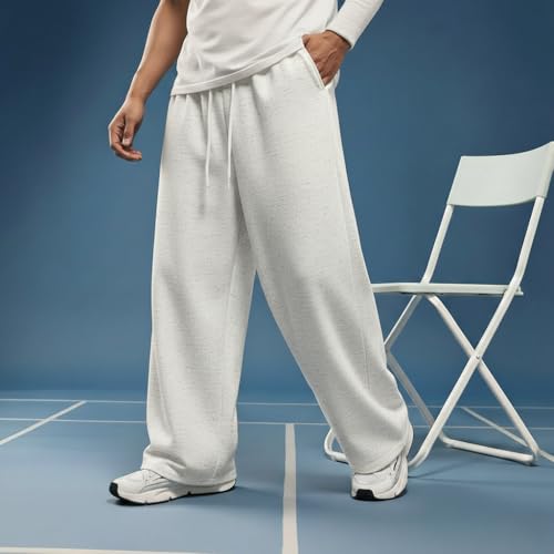 Image of dockstreet Straight Wide fit Long Length Open Bottom Jogger for Men /Trending Multi Pocket Style, Relaxed Casual Pants for Men
