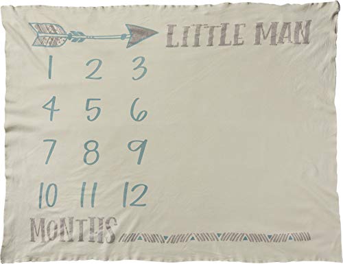 Image of Primitives by Kathy Baby Milestone Blanket, 42" x 36", Little Man