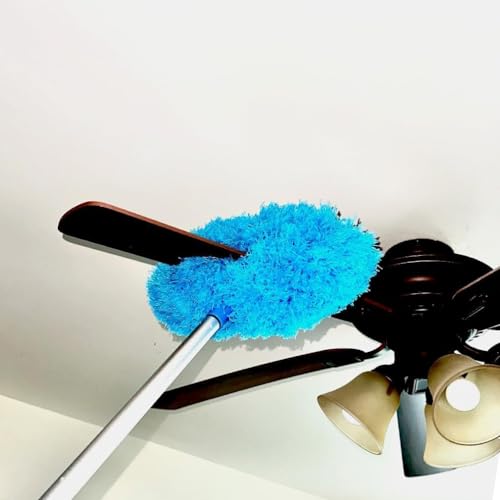 Image of Fan Blade Cleaner Microfiber Duster Mop for Ceiling Fan Cleaning Long Handle Dust Cleaning Brush for Home and Office Use
