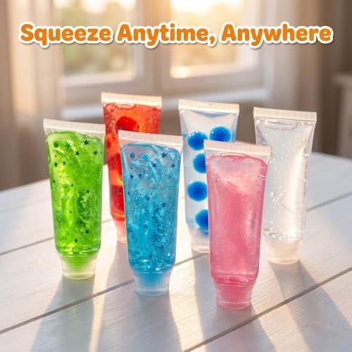 Toothpaste Squishy Toy,Clear Jam Bottle Squishy Toy,Toothpaste Shaped Squishy,Cute Toothpaste Slow Rising Fidget Sensory Toys for Stress Anxiety Relief,Soft Desk Squeeze Toy Birthday Gifts for Adults - 4