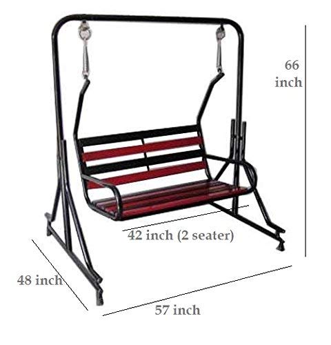 Kaushalendra 2-Seater Swing Jhula Indoor/Outdoor - Iron Swing with Stand, 300 Kg Capacity, 116.8 cm 3 Kaushalendra 2-Seater Swing Jhula Indoor/Outdoor - Iron Swing with Stand, 300 Kg Capacity, 116.8 cm - Image 3