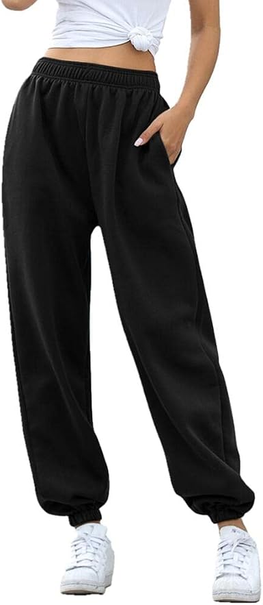 Amazon.com: NP Pantalones deportivos para mujer, pantalones sueltos,  pantalones de cintura alta, pantalones para mujer : Ropa, Zapatos y Joyería