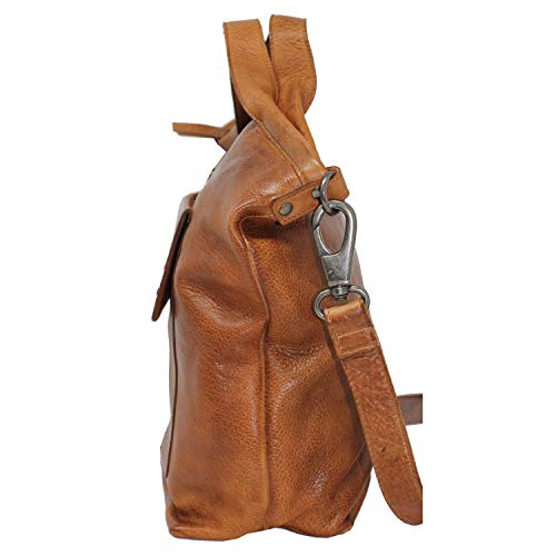 Bolsa Tote de Cuero Bianca para Mujer Color Cognac miniatura 4