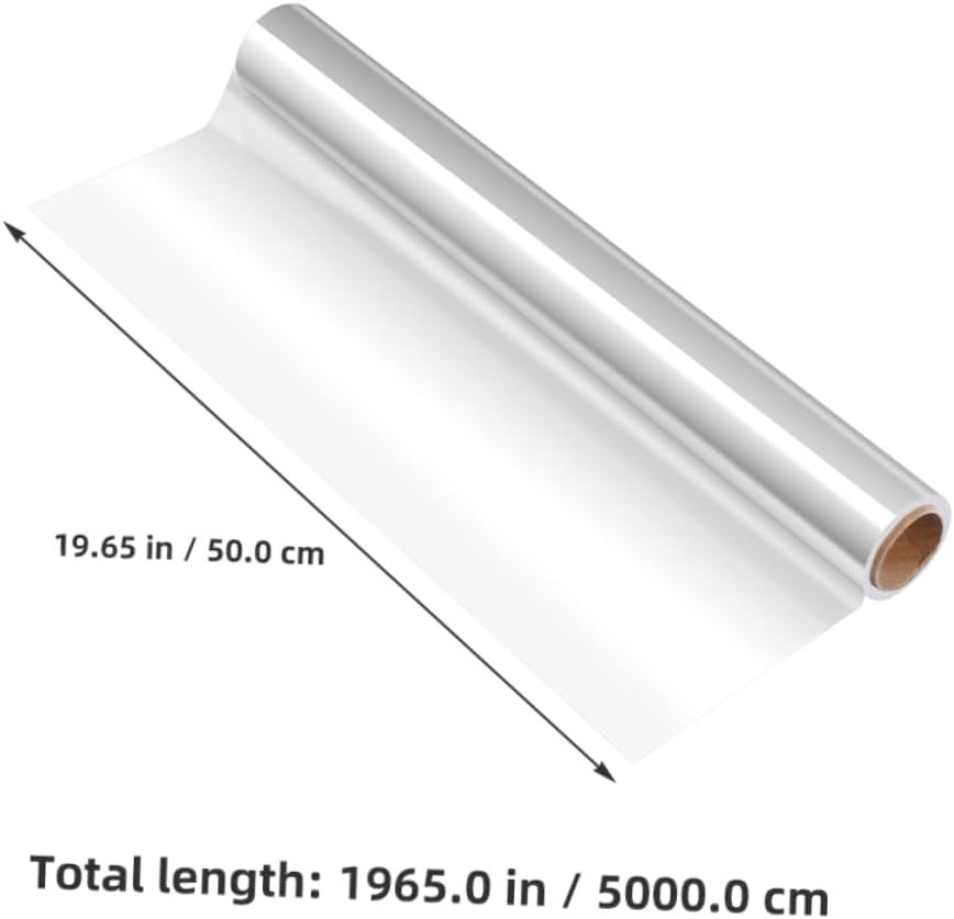 KONTONTY Cellophane Roll 50cm X 50m for Flower Bouquet Packaging and Basket Wrapping 4.7 Mil Thick Floral Wrapping Film for Crafts Treat Bags