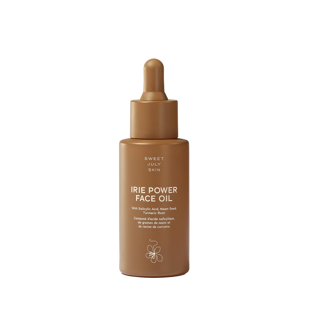 SWEET JULY SKIN Irie Power Face Oil, Moisturizing, Illuminate, Hydrating, Squalene, Neem Seed Oil, Turmeric Root Oil, Clean, Vegan, 1 Fl Oz