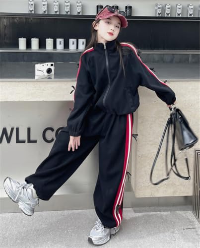 KOSIKINI 女の子ジャージセットアップ Girlst408-GY-150