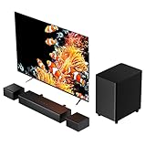 Miroir 5.1 Sound Bar with Dolby Atmos, with Wireless Subwoofer and 2 Surround Speakers, 410W Bluetooth Surround Sound System, Immersive Home Theater System for HDMI eARC/Opt/AUX/BT
