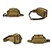 WOTOW Multi Functional Waist Pack, Military Single Shoulder Hip Belt Bag Fanny Packs Water Resistant Waist Bag Pouch Hiking Climbing Outdoor Bumbag with Water Bottle Pocket Holder (Brown)