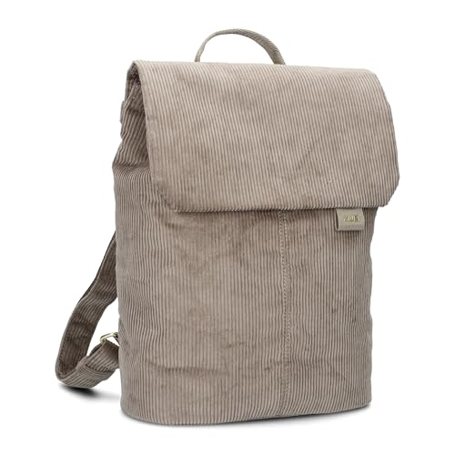 Sac à dos loisirs Zwei Mademoiselle.M MR13 Cord Mocca taupe avec compartiment pc portable