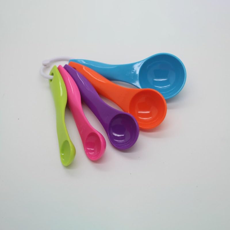 RUIAN Plastic Mixed Colors Measuring Spoons for 1ml, 2.5ml, 5ml, 7.5ml, 15ml (Pack of 5)