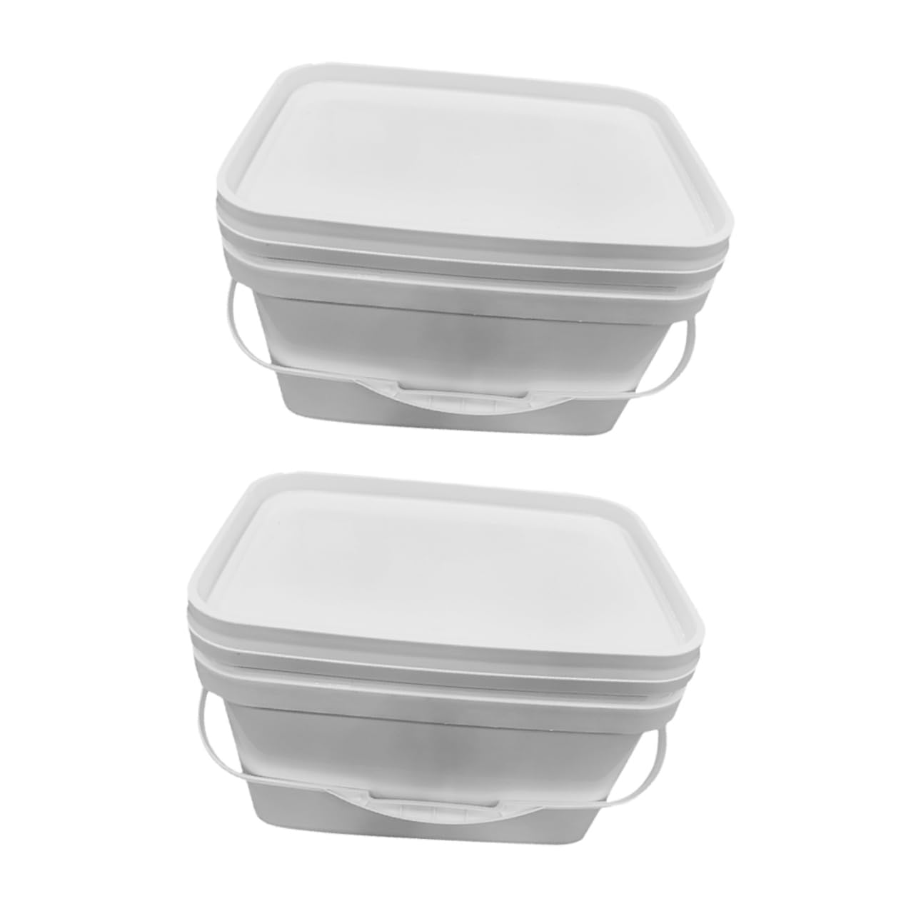 2pièces Seau à Peinture avec Couvercle Plastique Seau De Stockage pour Peinture Conteneur Artisanal Pratique Et