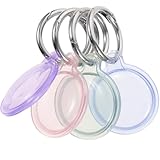 IMIKEYA 4 Stück Pack TPU Schutzhüllen für Ortungsgerät Leicht mit Schlüsselring Kompatibel für Outdoor Nutzung Kleine Schutzcover In Transparent Rosa Blau Grün Violett