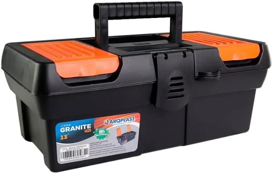 Caixa Organizadora de Ferramentas Maleta Reforçada com Trava para guarda de Chaves Parafusos Pesca Multiuso