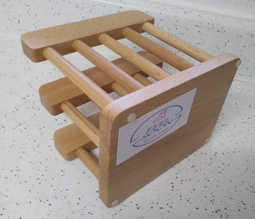 Soporte doble para tablas de cortar de madera de haya miniatura 7
