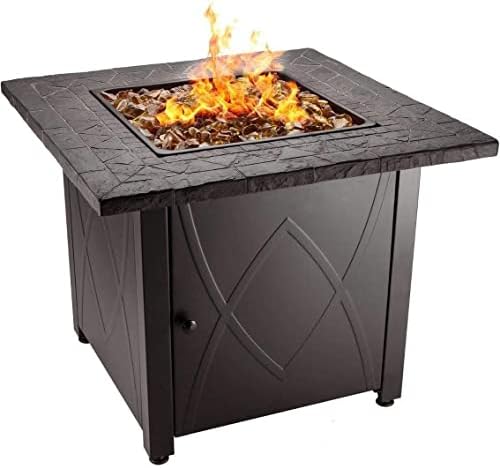 Endless Summer 30" Outdoor Propane Gas Fire Pit Table (Copper Fireglass)