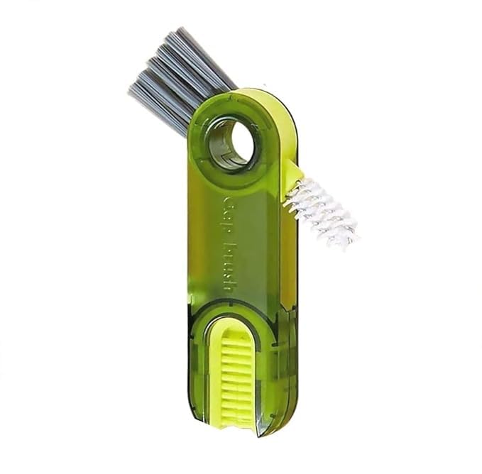 ERITIN 3 in 1 Multifunctional Cleaning Brush, 3 in 1 Tiny Bottle Cup Lid Detail Brush Straw Cleaner Tools, Multi-Functional Crevice Cleaning Brush.