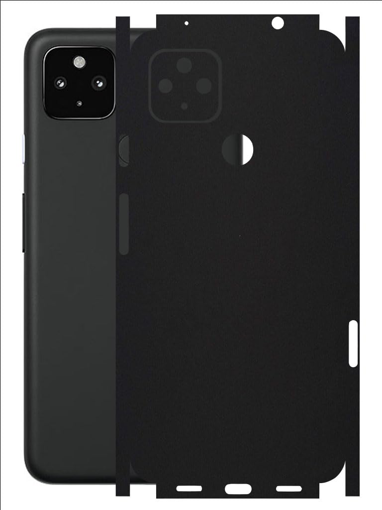 AtOdds - Full Body Back Screen Guard Protector Film - Lamination Wrap Skin Sticker for Pixel 4A (5G) | Scratchproof Matte Finish (Design - Matte Black)-image-7