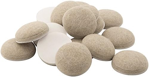 Softtouch 4715695N Extended Wear Felt Furniture Pads for Hard and Uneven Surfaces, 1-1/2 Inch Round, Linen, 16 Piece