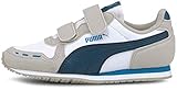 PUMA Kids Boys Cabana Racer Sl Ac Slip On - Sneakers Shoes Casual - Grey,White - Size 12.5 M