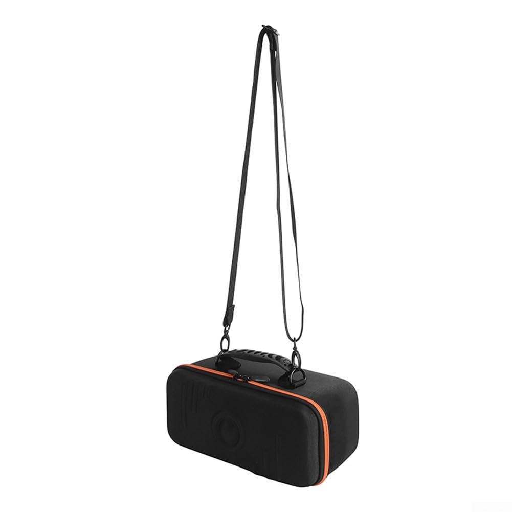 Étui de rangement en EVA avec fermeture éclair sécurisée pour protection contre les chocs pour haut-parleur Marshall Middleton II étanche pour une utilisation en extérieur (noir + orange)