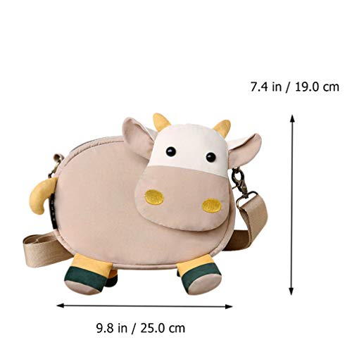 KESYOO Bolsas Crossbody Bolsa de Lona de PelÃºcia Em Forma de Vaca Bolsa de Ombro Casual Bolsa Hobo