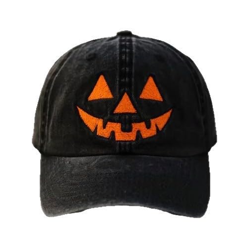 FIBOS New Years Day Novelty Baseball Adjustable All-Season Hat Pumpkin Embroidery Cap Ghost Baseball Cap Personalized Hat