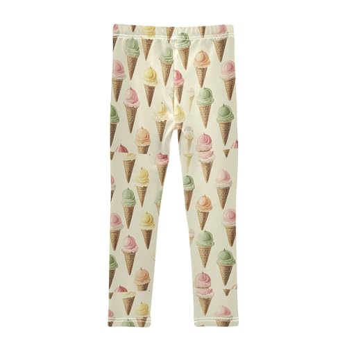 Colorful Ice Cream Girls Leggings Kids Yoga Pants Dance Active Tights 4T2