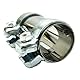 LPFIDI Auspuffschelle Set - Exhaust Component - Silber - Modern - Stahl - 60 mm x 125 mm