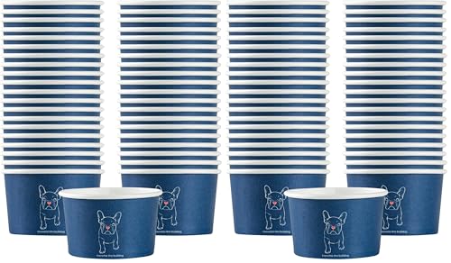 Image of Restaurantware Coppetta 3-Ounce Dessert Cups, 50 Disposable Ice Cream Cups - Lids Sold Separately, Sturdy, Frenchie Paper FroYo Bowls, For Hot And Cold Foods, Perfect For Gelato Or Mousse (Pack of 2)