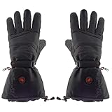 ⛄ JUEGO: El juego ofrecido contiene los siguientes elementos: guantes de esquí de cuero con calefacción Glovii GS5, 2 baterías de 2100 mAh, un cargador, un juego de adaptadores (UE, Reino Unido, EE. UU.) y una práctica bolsa de almacenamiento.
