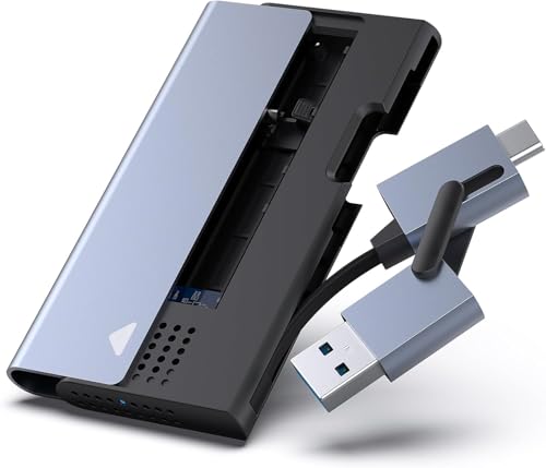 Caja externa M.2 NVME SSD con USB Type-C/Type-A miniatura 1