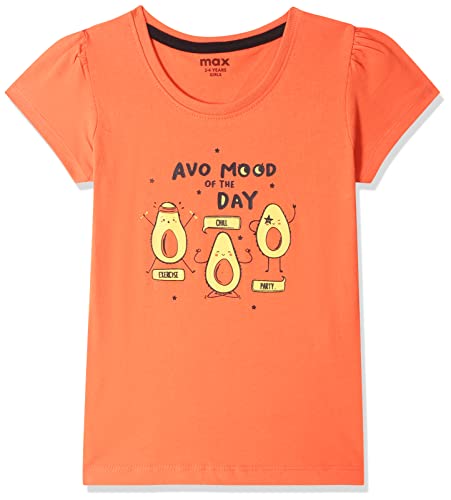 Image of Max Girl's Printed Round Neck Regular Fit T-Shirt