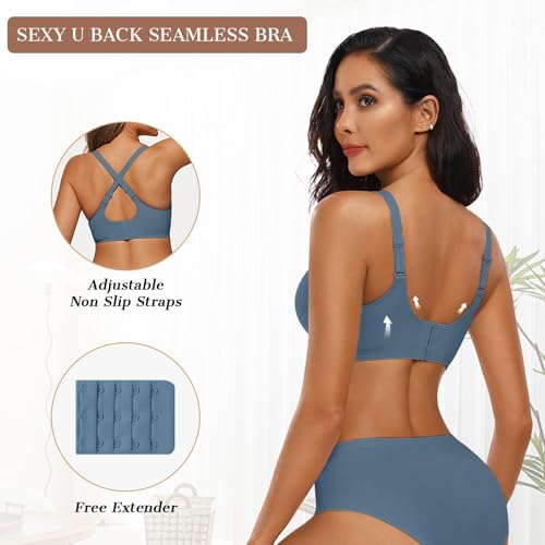 Image of OEAK Womens Wireless Jelly Bras Push Up Bralette Full Coverage No Underwire Bra Comfortable Everyday Seamless Tshirt Bras