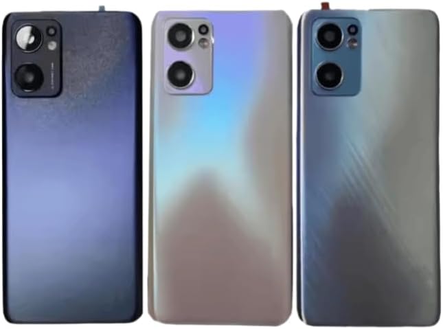 YOOOKOOO Compatible Rear Back Cover for Oppo Reno7 SE 5G – Battery Door Housing Replacement Part (Black with Lens)