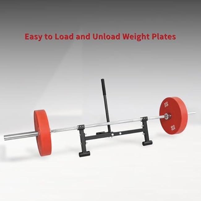 Heavy Duty Barbell Weight Changer: Deadlift Jack Stand Deadlift Jack Barbell Stand Weight Lifting Olympic Barbell Plates Platform - Elevated Lift Easy Loading & Unloading Weights