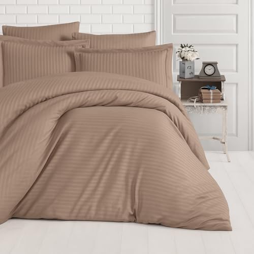 Image of Sofrito Micorfiber - Cotton Feel Duvet /Comforter Cover (Single - 61 inchx91 inch - Inches) with Solid Zipper Clousre - Taupe | Solid Zipper Closure & Four Corner Ties |