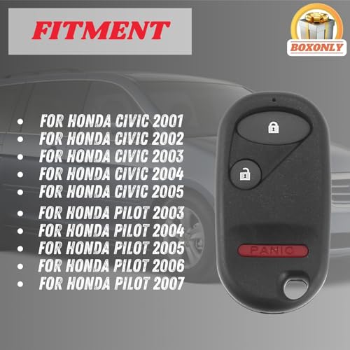 Télécommande 433MHz NHVWB1U523 3 boutons pour Honda Civic et Pilot