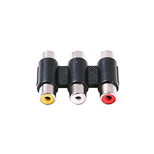 Adaptador conector 3 RCA hembra a hembra miniatura 2