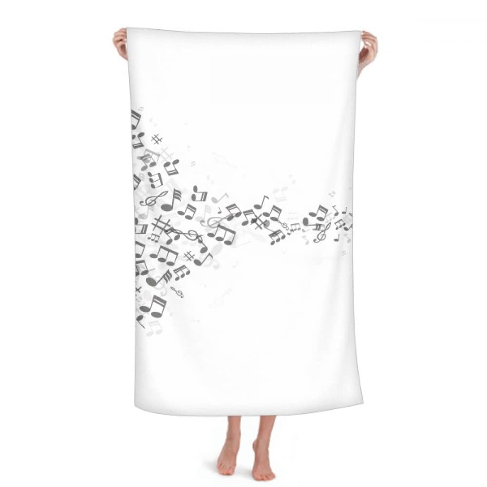 Black Twisted Music Notes White Throw Blanket Soft Warm Flannel