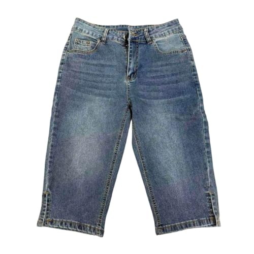 Pantalones de verano cómodos estilo capri vaqueros para paseos urbanos 6