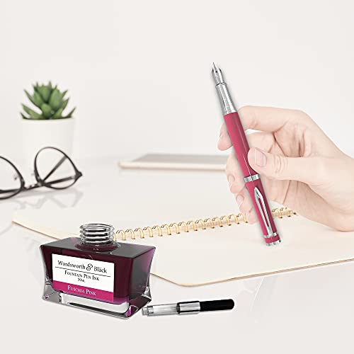 Wordsworth And Black Fountain Pen Ink Bottle (50 Ml) Premium Luxury Edition, [Racing Green] Fountain Pens Bottled Ink; Classic Designed Bottle Smooth Flow 50 Ml #TOP2