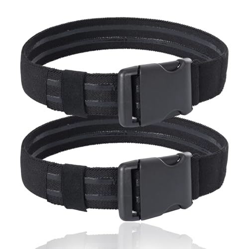 2 Pcs Tactical Leg Strap, Thigh Strap Belt for Leg Holster, for Hunting & Outdoor EDC Leg Holder with Release Buckle (Black)