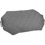 Klymit Luxe Travel Pillow, Lightweight Inflatable Hybrid Airplane, Backpacking, Hammock, and Camping Pillow, Grey