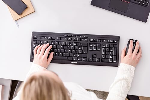 Cherry Stream Desktop Recharge Keyboard Mouse Included Universal Rf Wireless Qwerty Uk English Black - 2