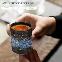 PRETYZOOM Japanische Teetasse Aus Keramik 4 Zoll Retro Handbemalt Wasserbecher Für Teezeremonie Zuhause Büro Mikrowellen- Und Spülmaschinengeeignet – Ansicht 9