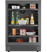 Avallon ABR241BLSS 24 Inch Wide 140 Can Energy Efficient Beverage Center with LED Lighting, Doubl...