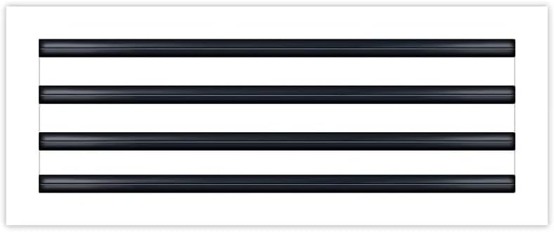36"x8" Linear Slot Diffuser – 4 Slot AC Vent Cover | Premium Steel HVAC Air Vent Grille | Modern Air Register for Wall or Ceiling | White Powder-Coated Finish | Supply & Return Vent